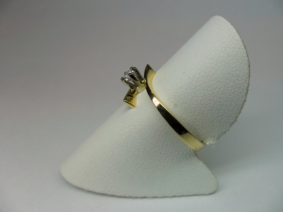 Slag Solitair Geelgoud 0.12 crt.